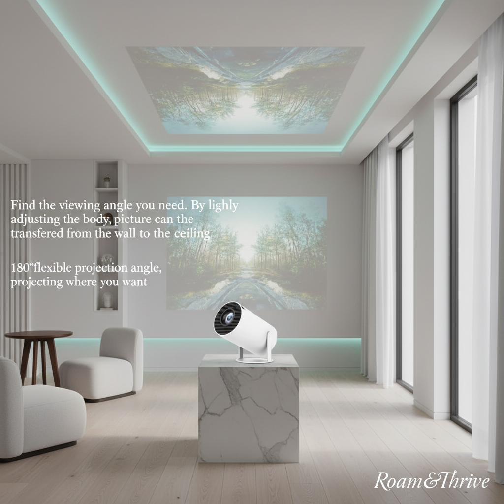 180度フレキシブル投影説明画像