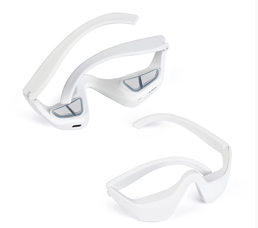 Appareil de massage oculaire portable - Dispositif de bien-être de voyage avec électrostimulation musculaire et thérapie par la lumière rouge