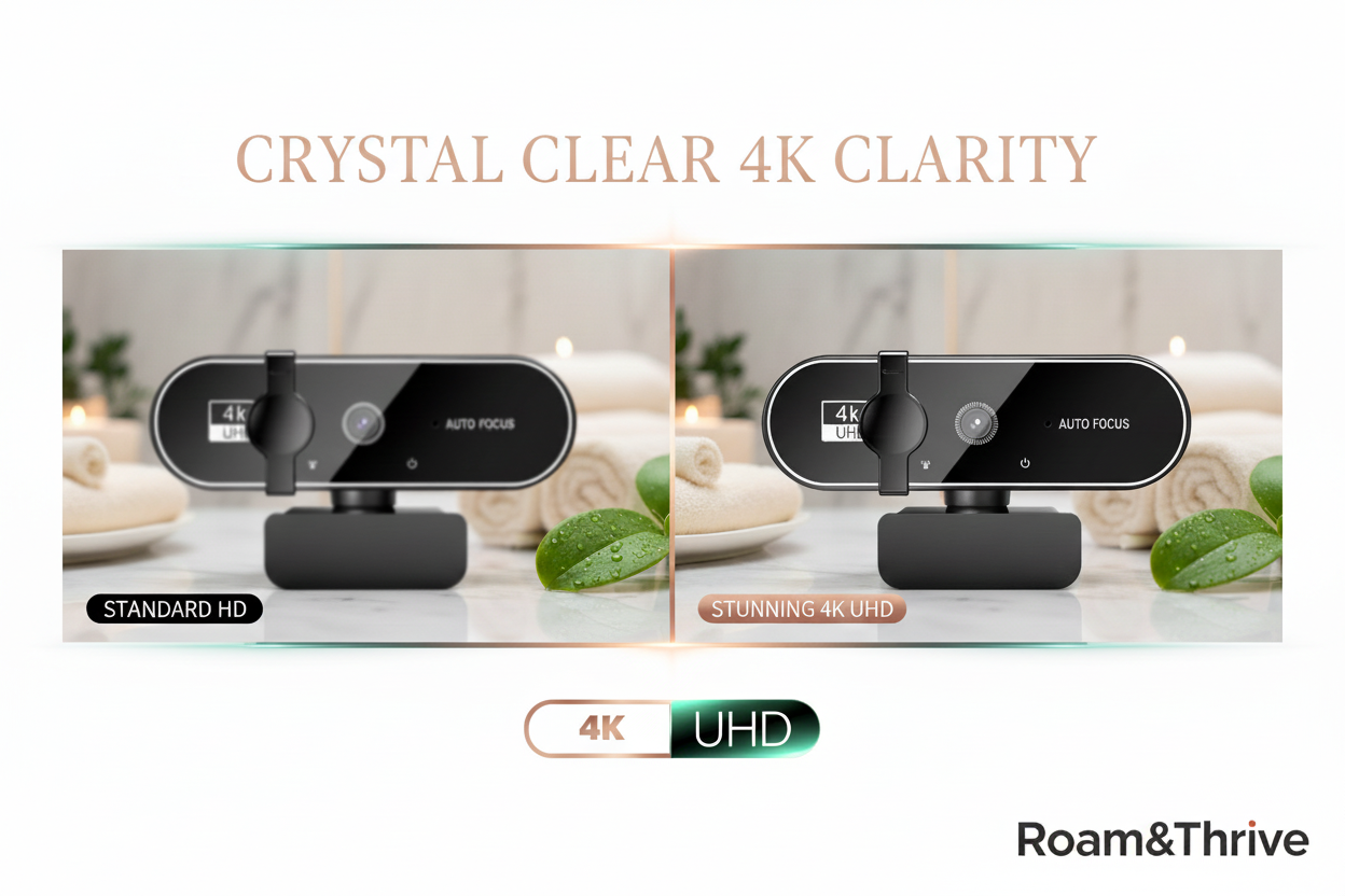 4K Webcam Banner - White Background