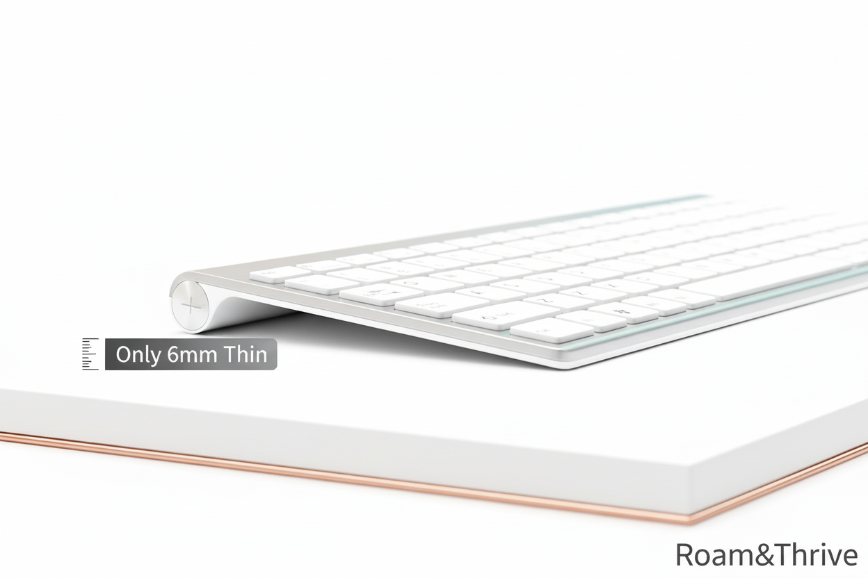 白背景6mm薄型キーボード
