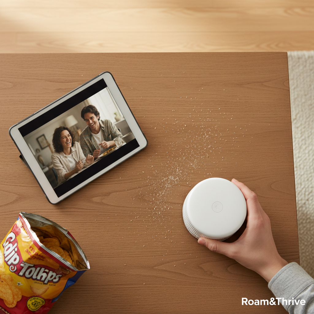 映画を見ながら少量のカスを掃除