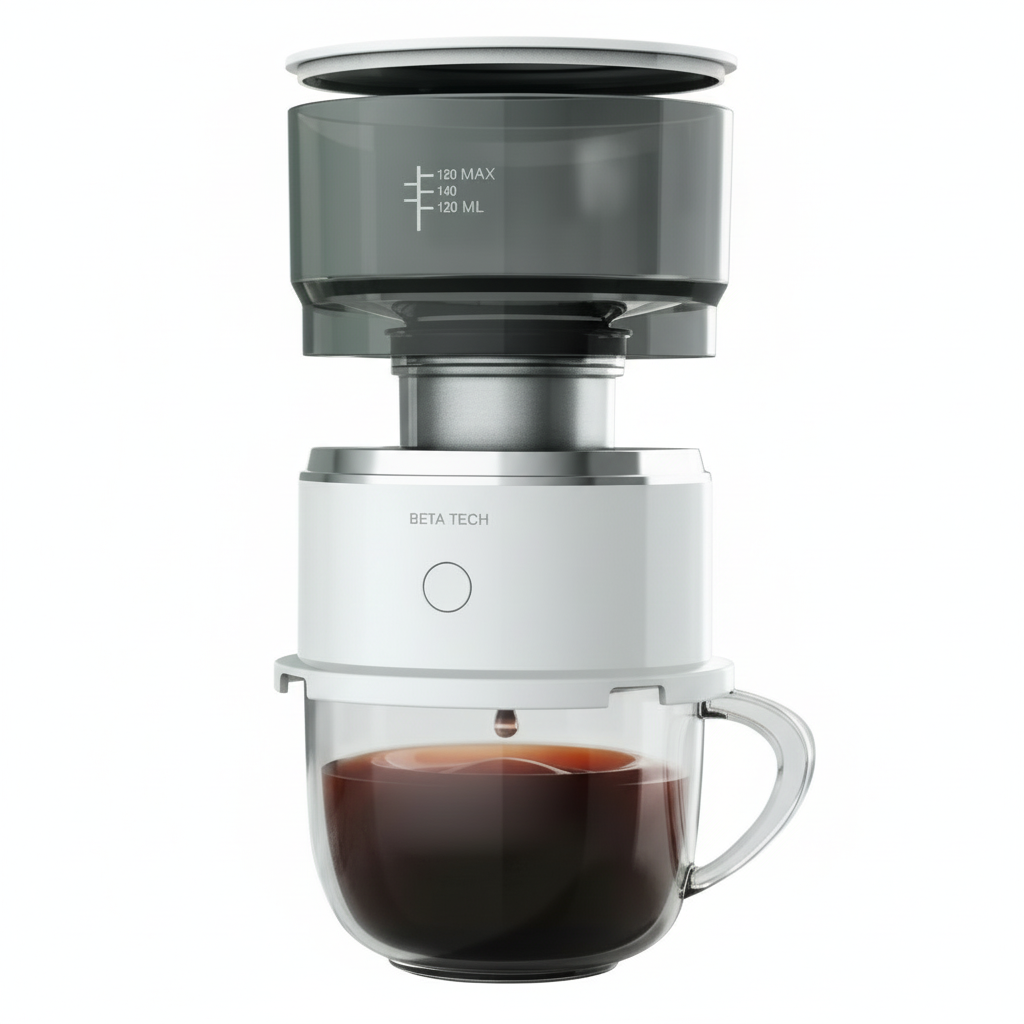 白背景のコーヒーメーカー