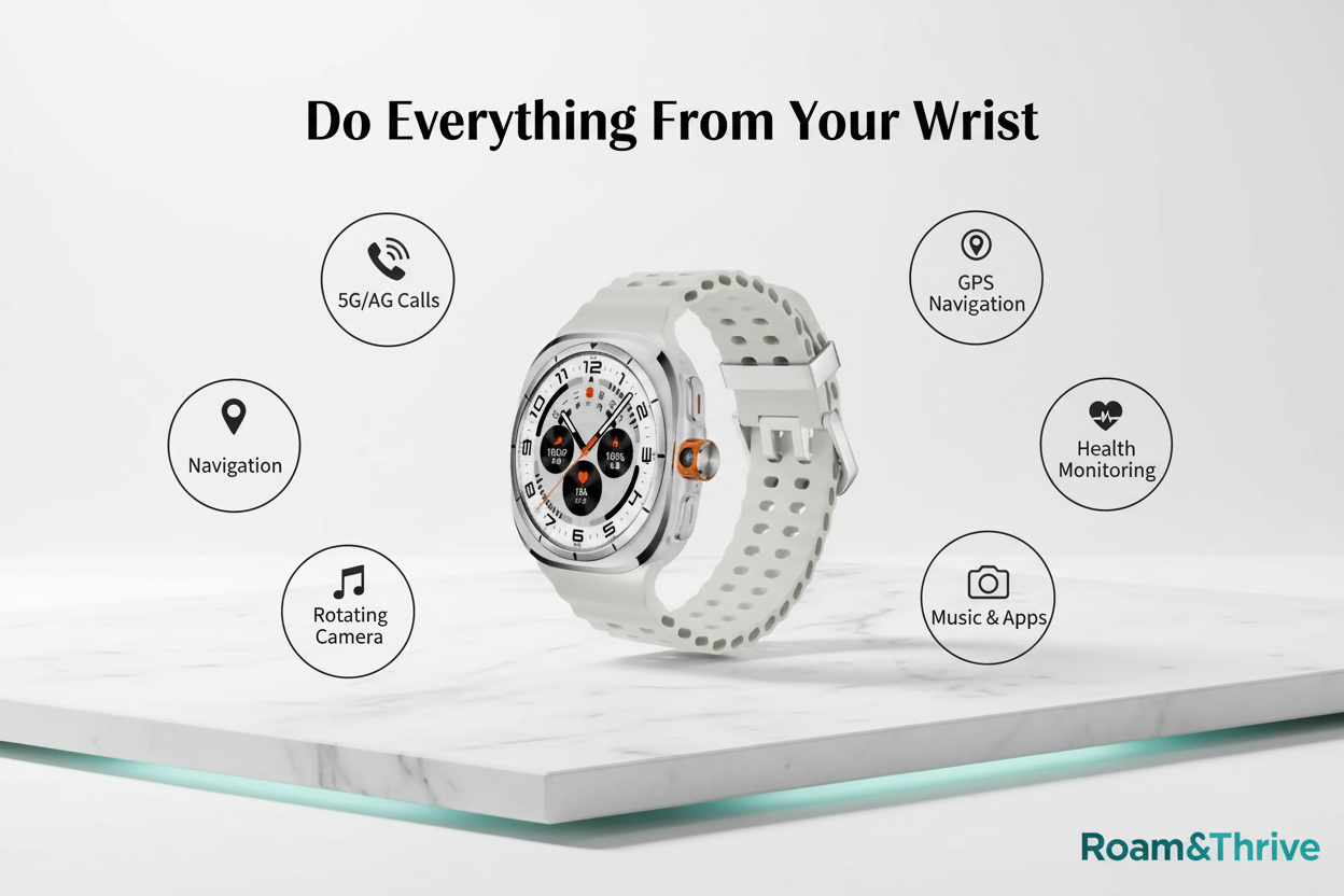 スマートウォッチの多機能紹介画像