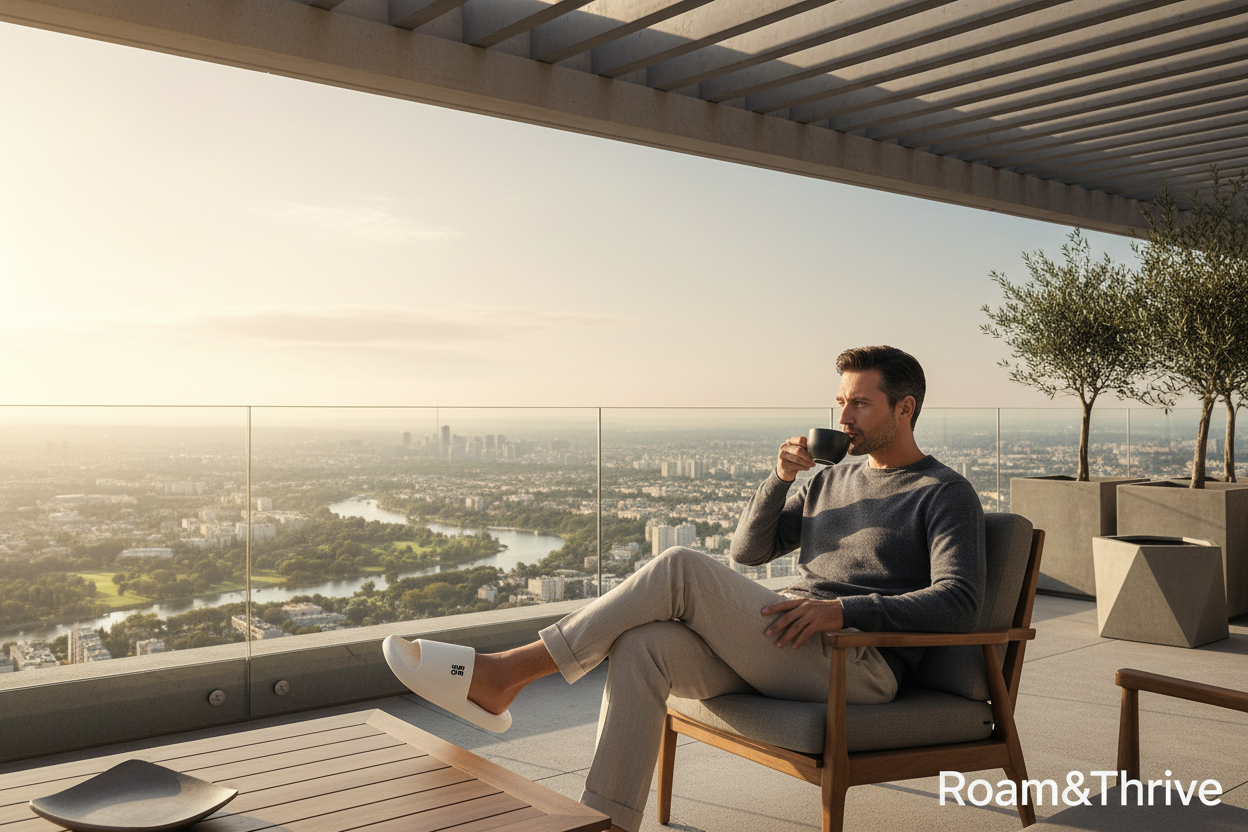 ビジネスマン・アウトドアテラス