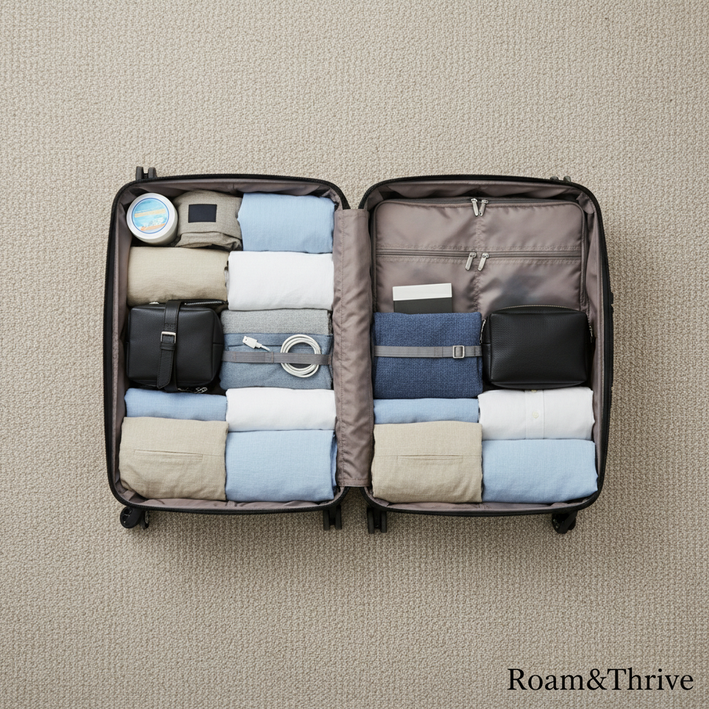 スーツケース荷造りシーン