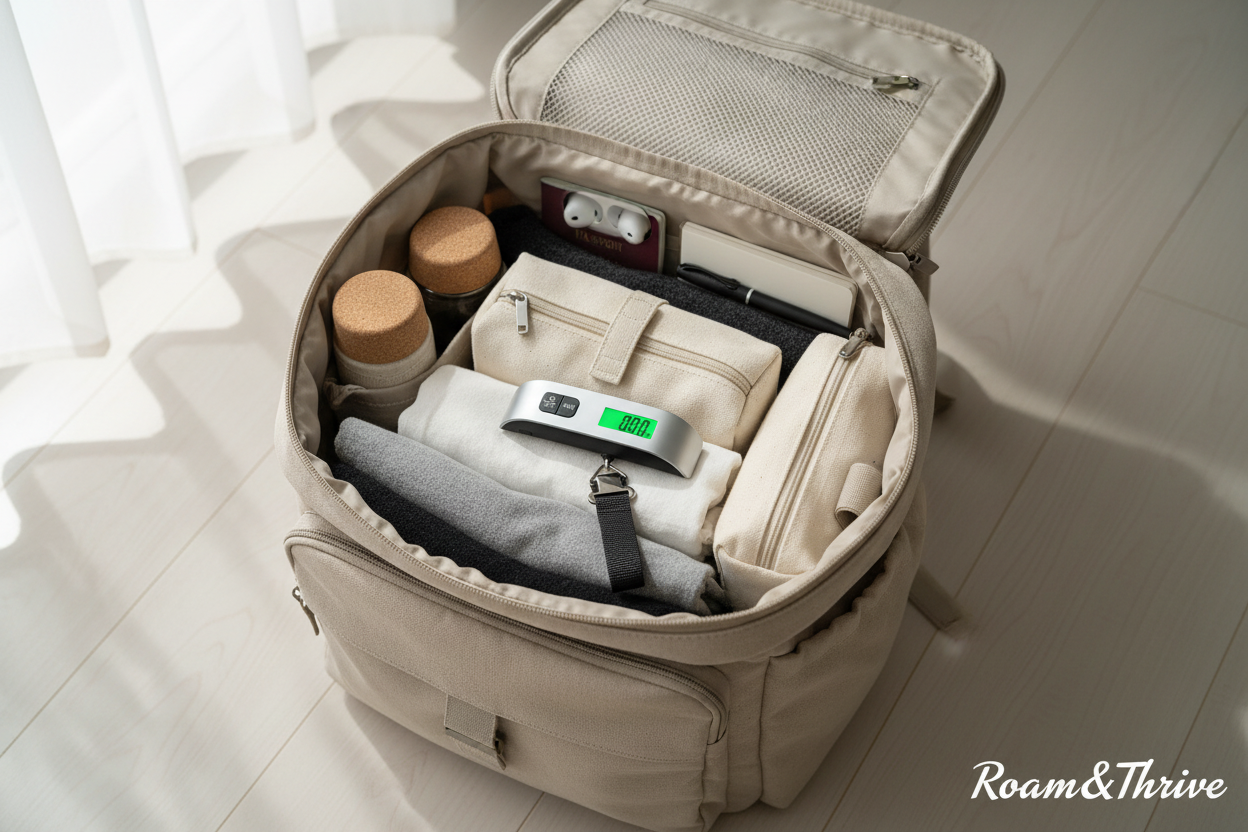 日系ライフスタイル バッグ収納シーン