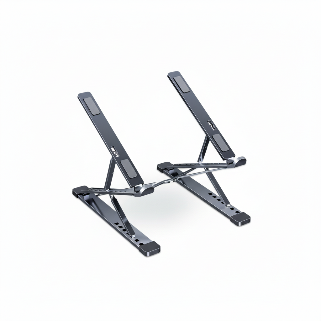 ダークグレーラップトップスタンド正方形