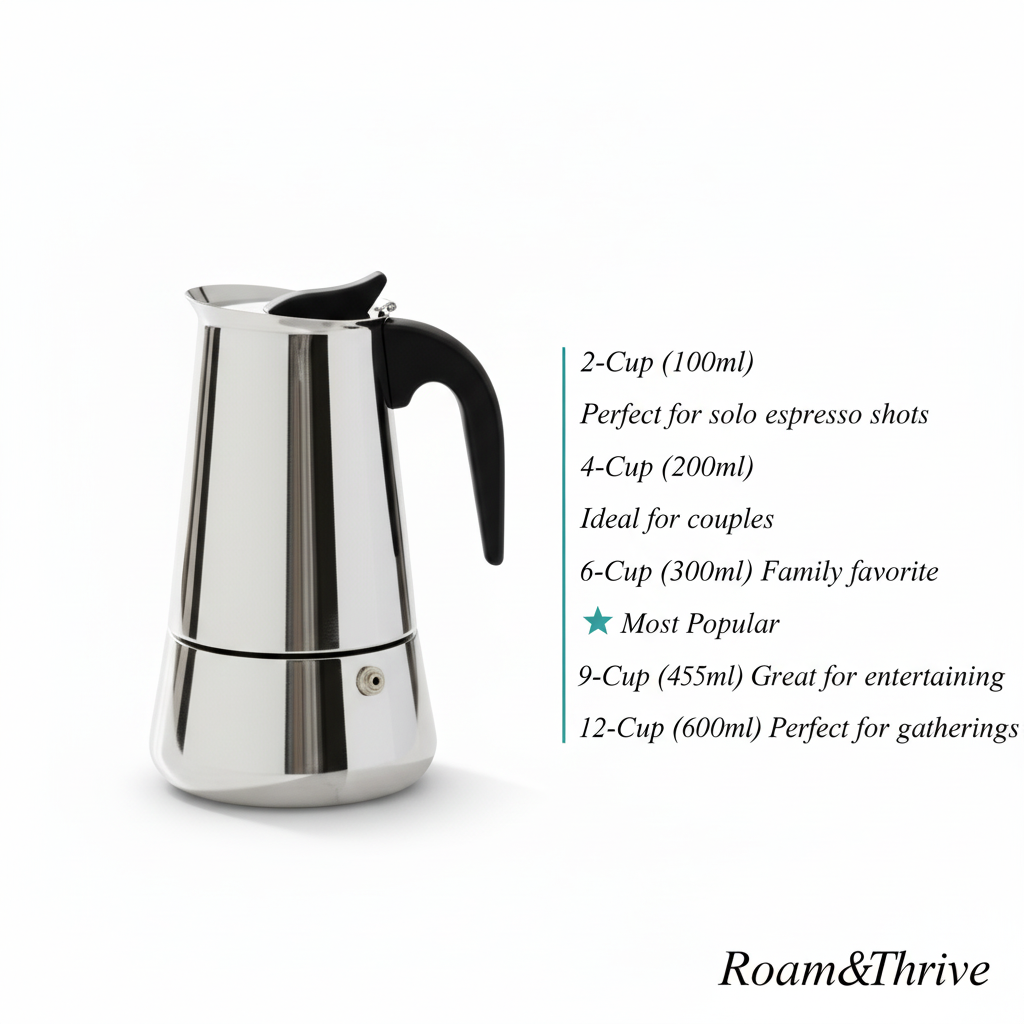 モカポット ラグジュアリーサイズガイド