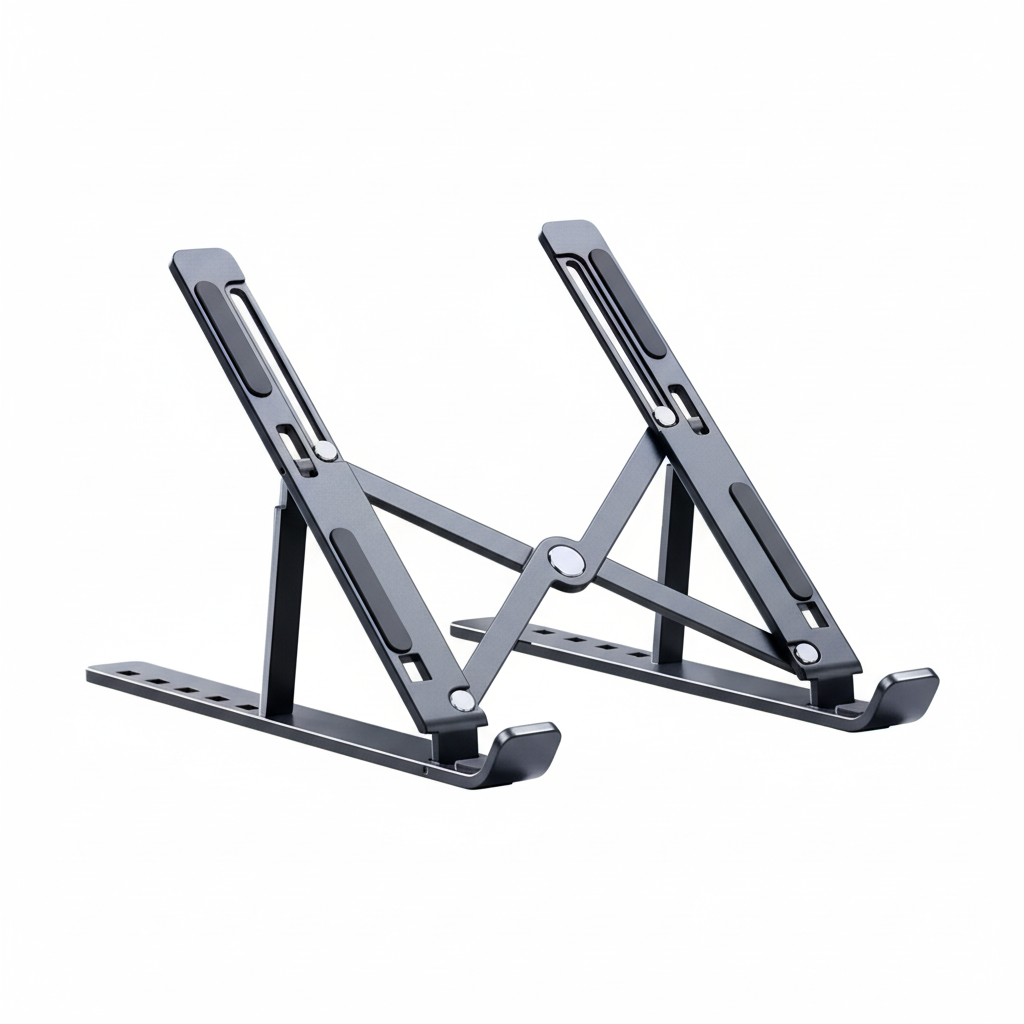 ダークグレーラップトップスタンド正方形