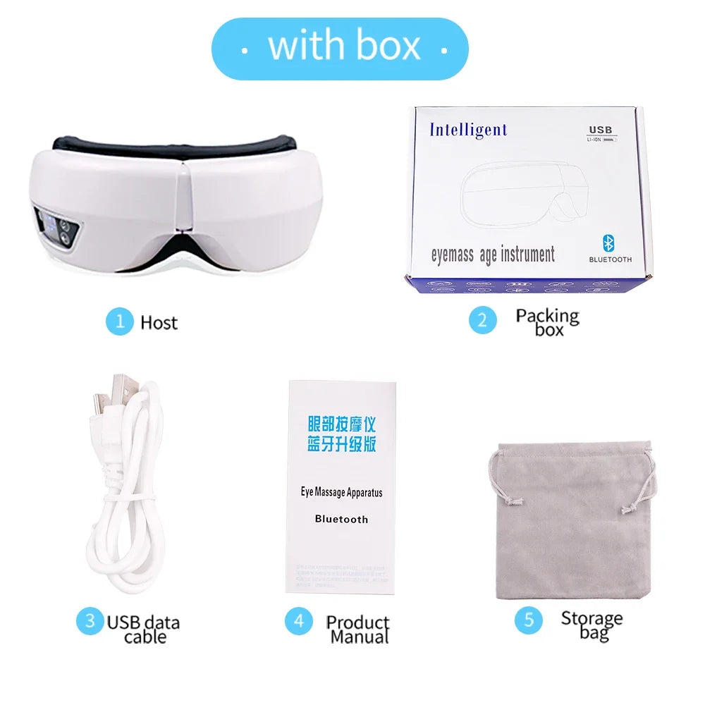 6D Eye Massager & Sleep Mask with Bluetooth Music