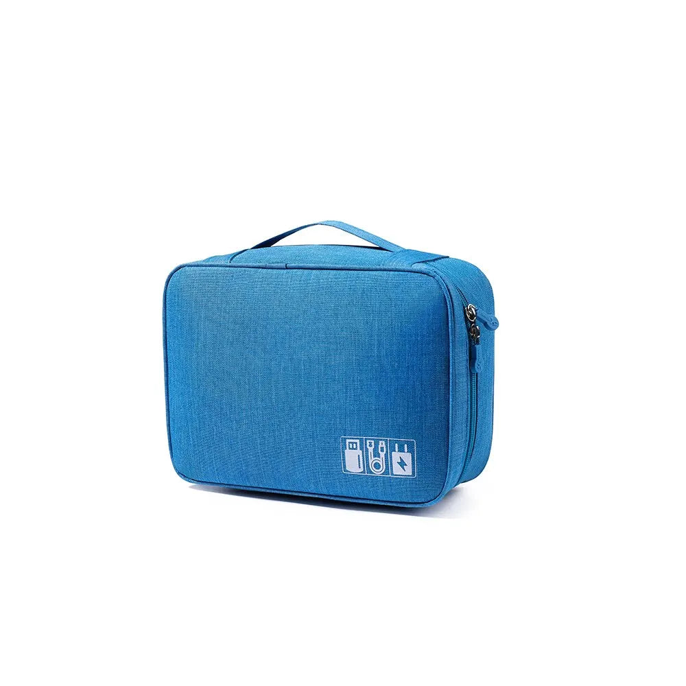 Bolsa organizadora de cables impermeable con múltiples bolsillos