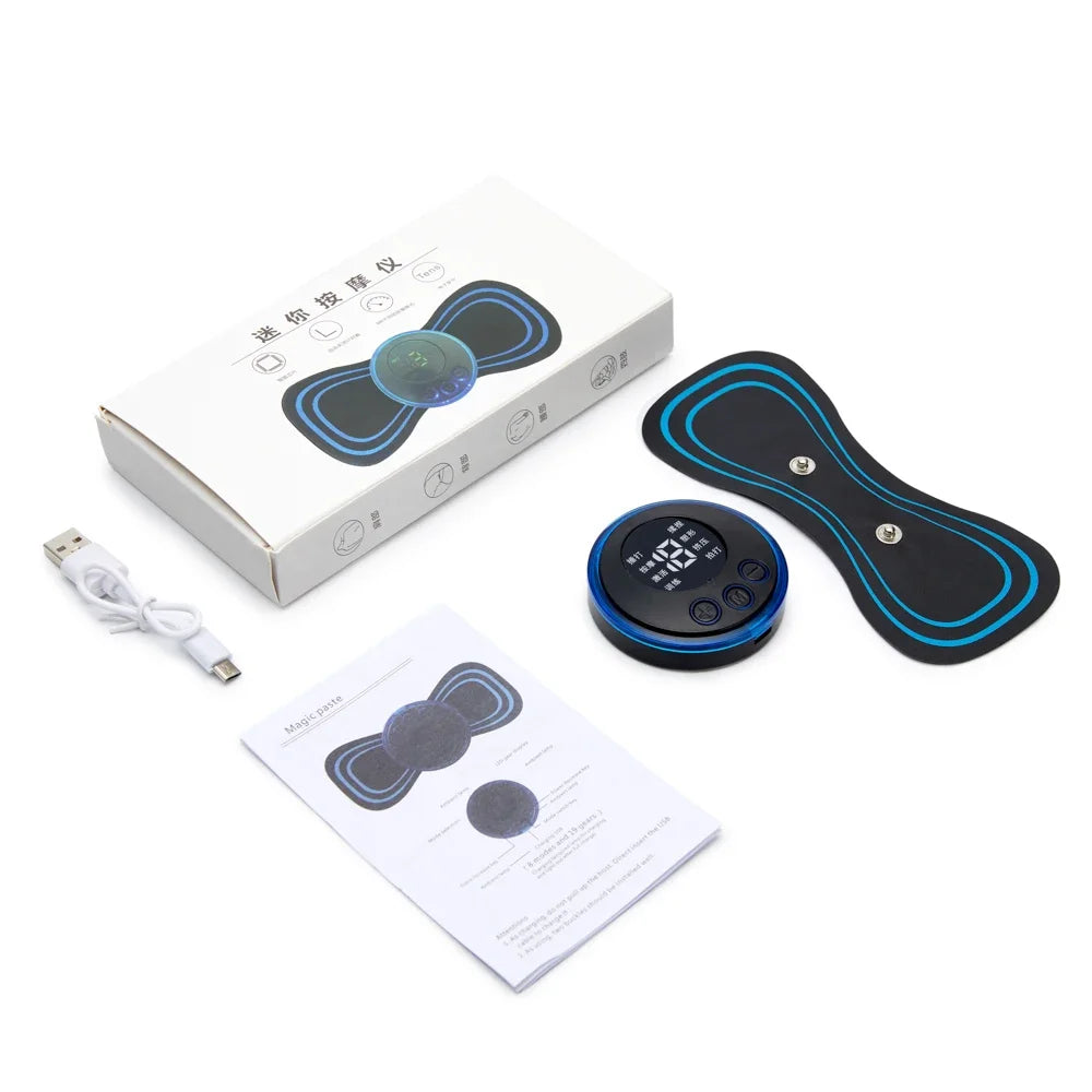 Portable EMS Neck & Shoulder Massager - Travel Wellness Device