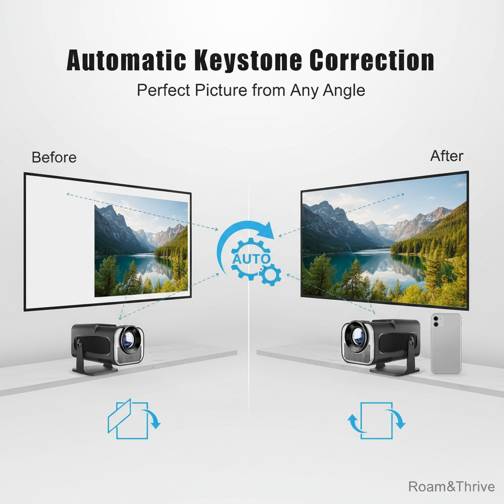 Automatic Keystone Correction - Roam&Thrive