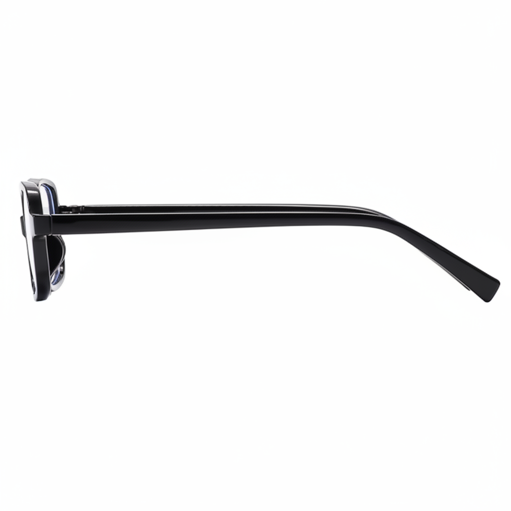 Black Eyeglasses Side View Product Photo