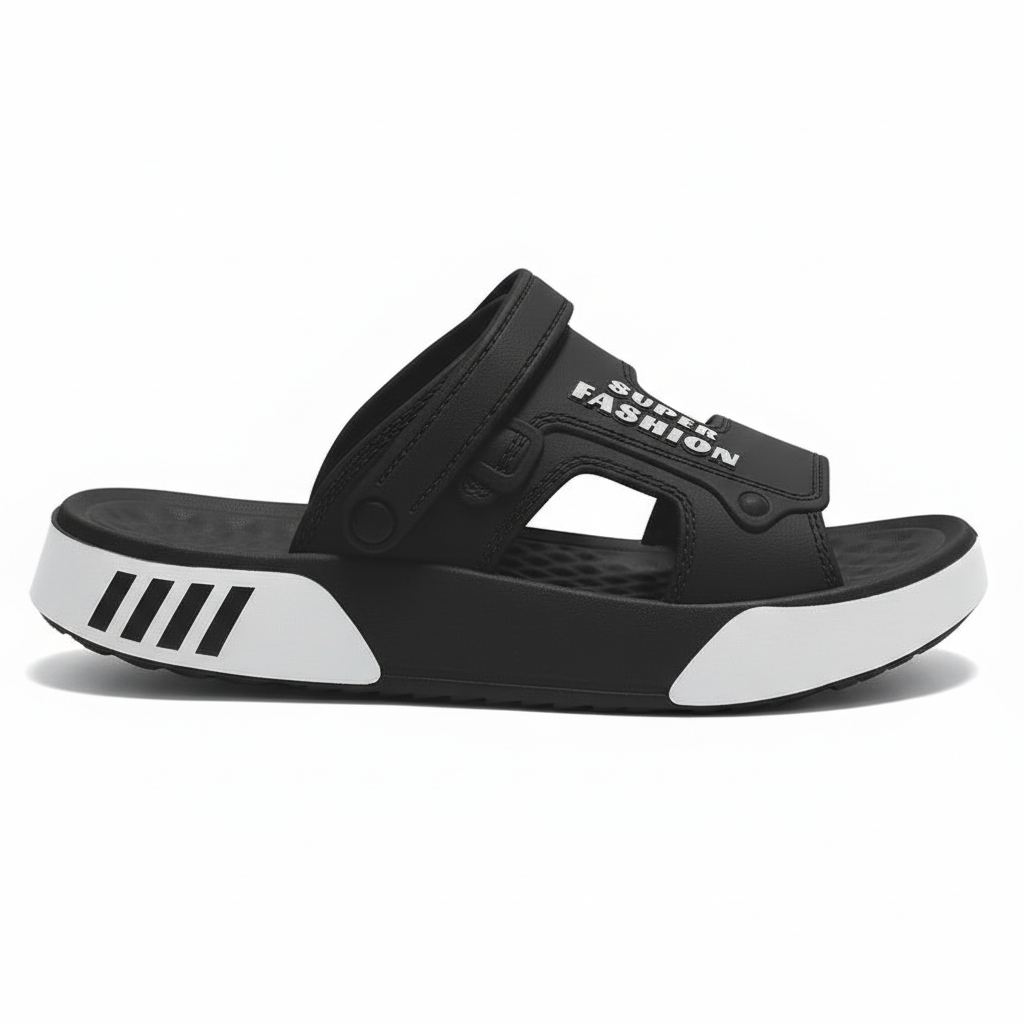 Black Platform Slide Clean