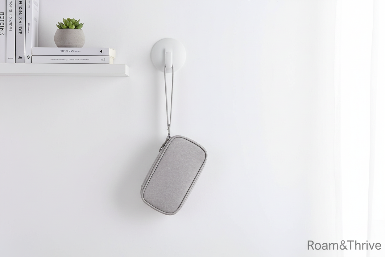 Cable organizer hanging from hook