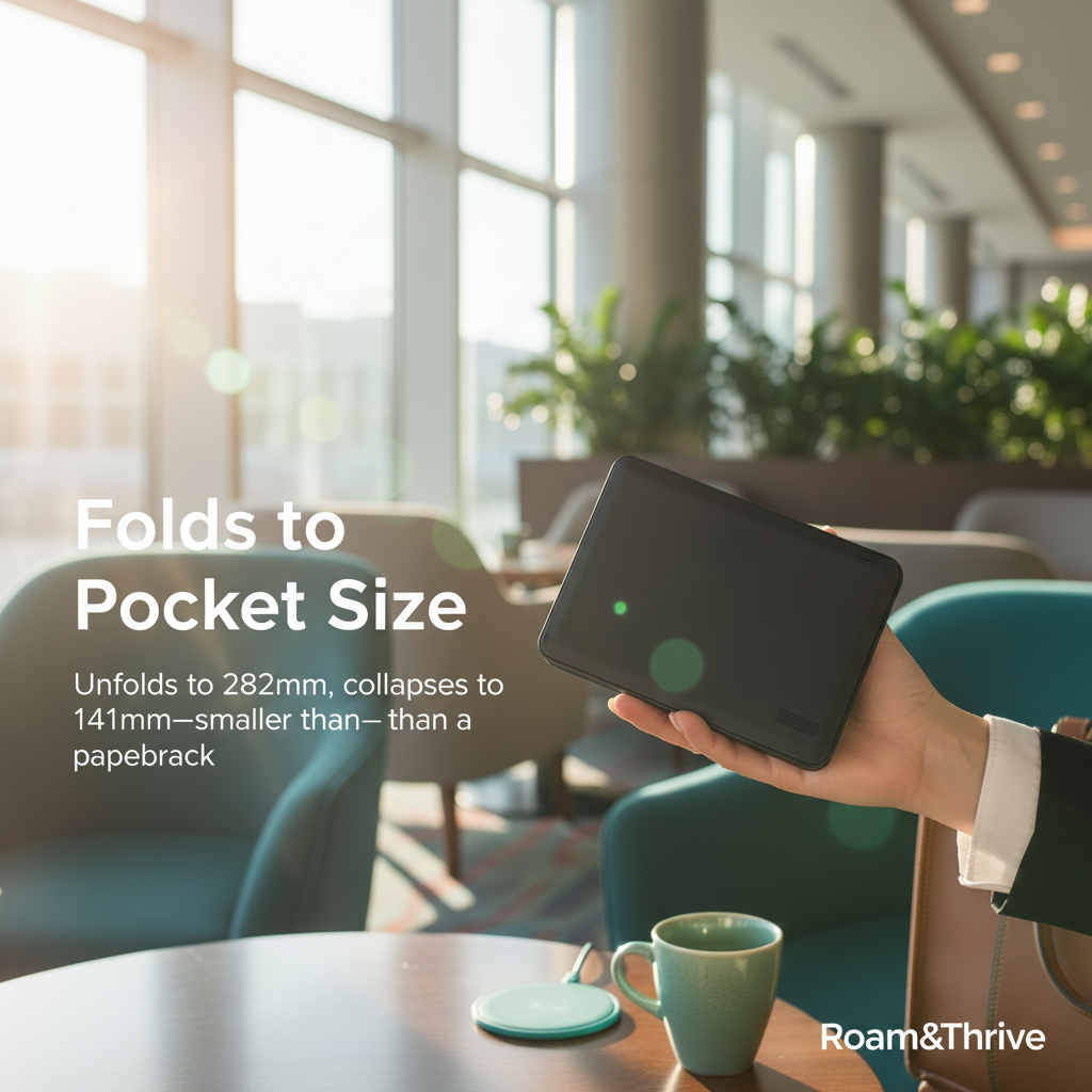 Compact folded keyboard lifestyle image