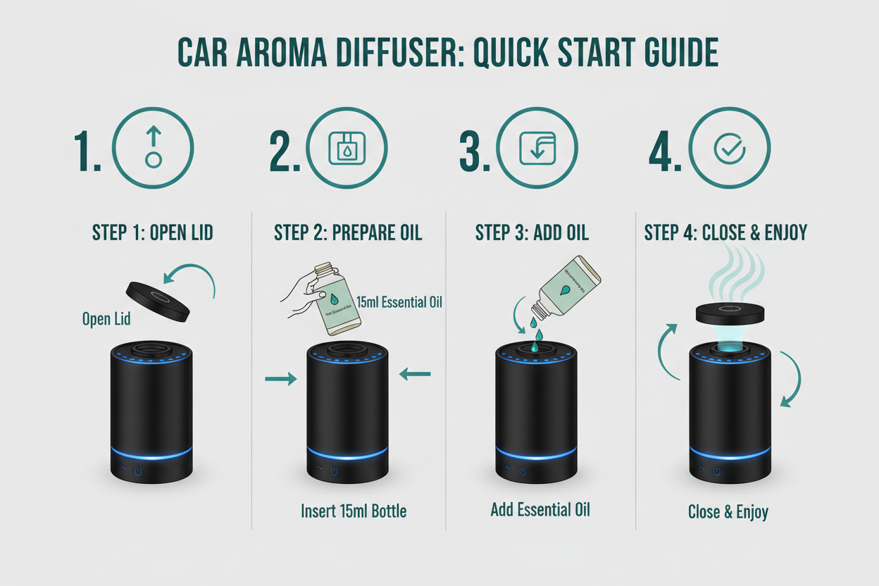 How to fill essential oil instruction