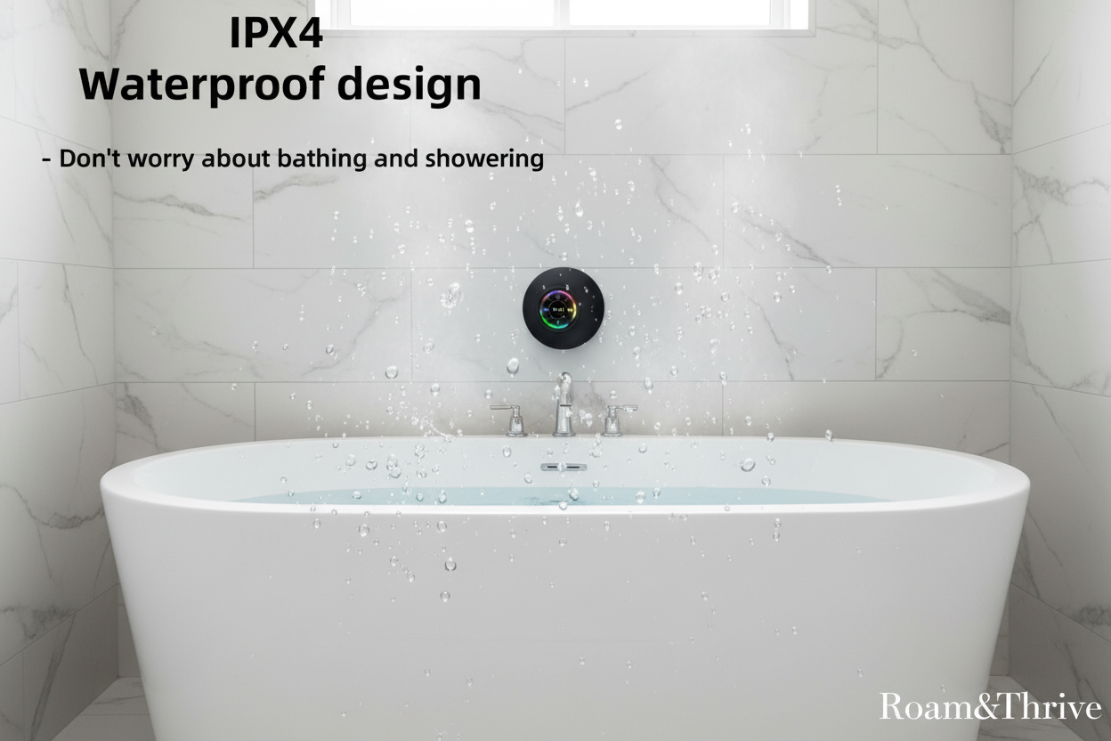 IPX4防水スピーカー - バスルーム使用シーン