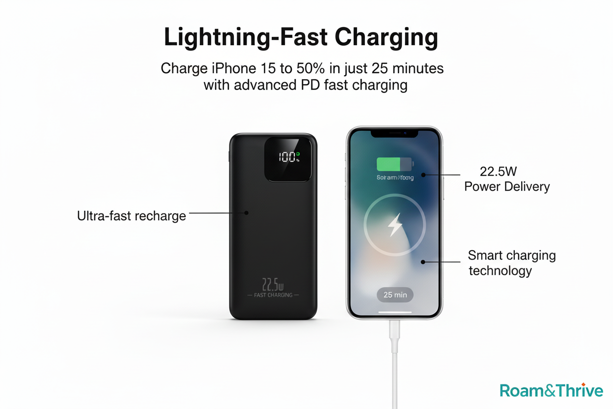 Lightning-Fast Charging - Roam&Thrive