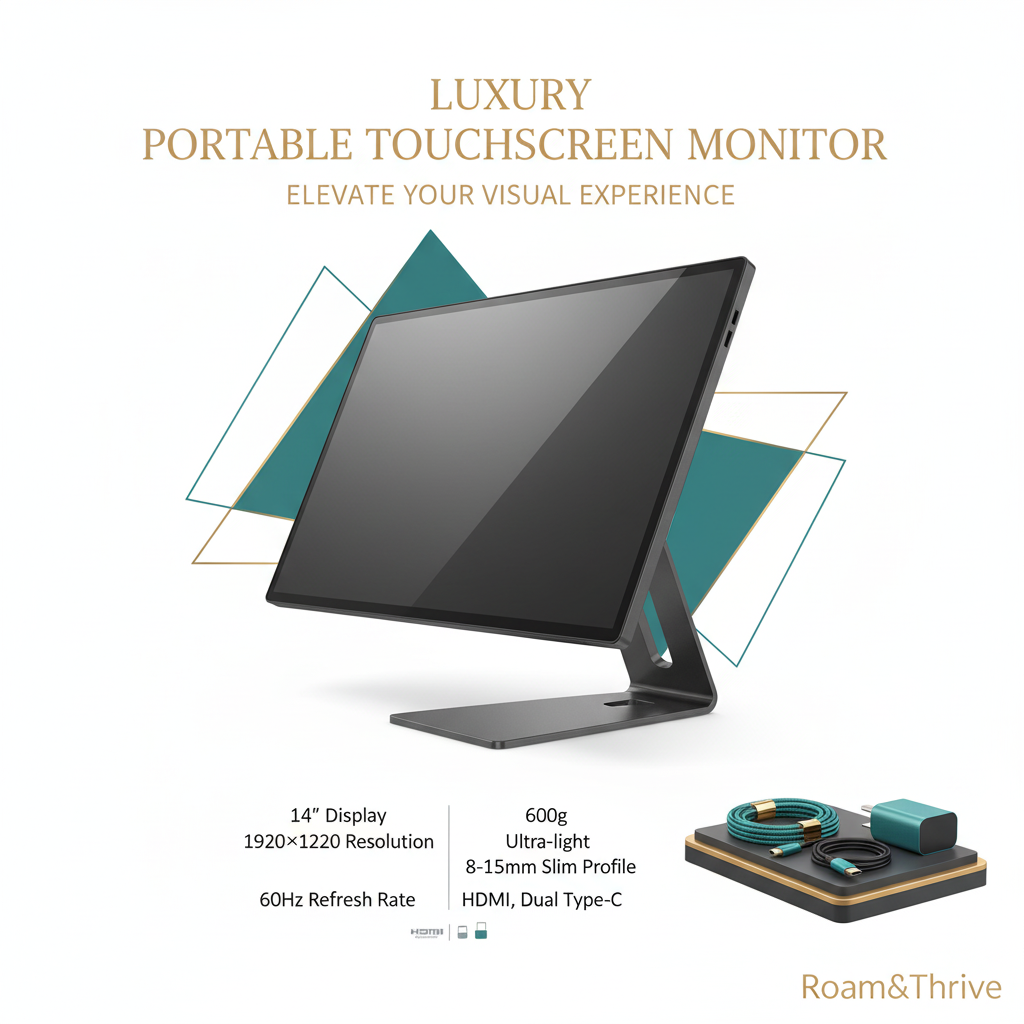 Luxury Portable Monitor White Background