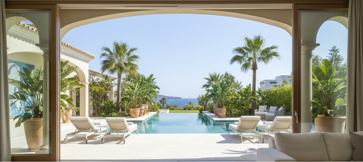 Luxury Villa Interior Pool View