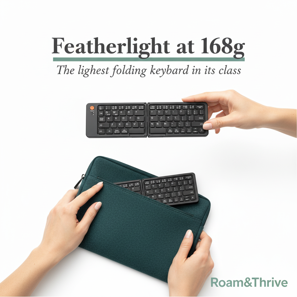 Portable keyboard realistic lifestyle image