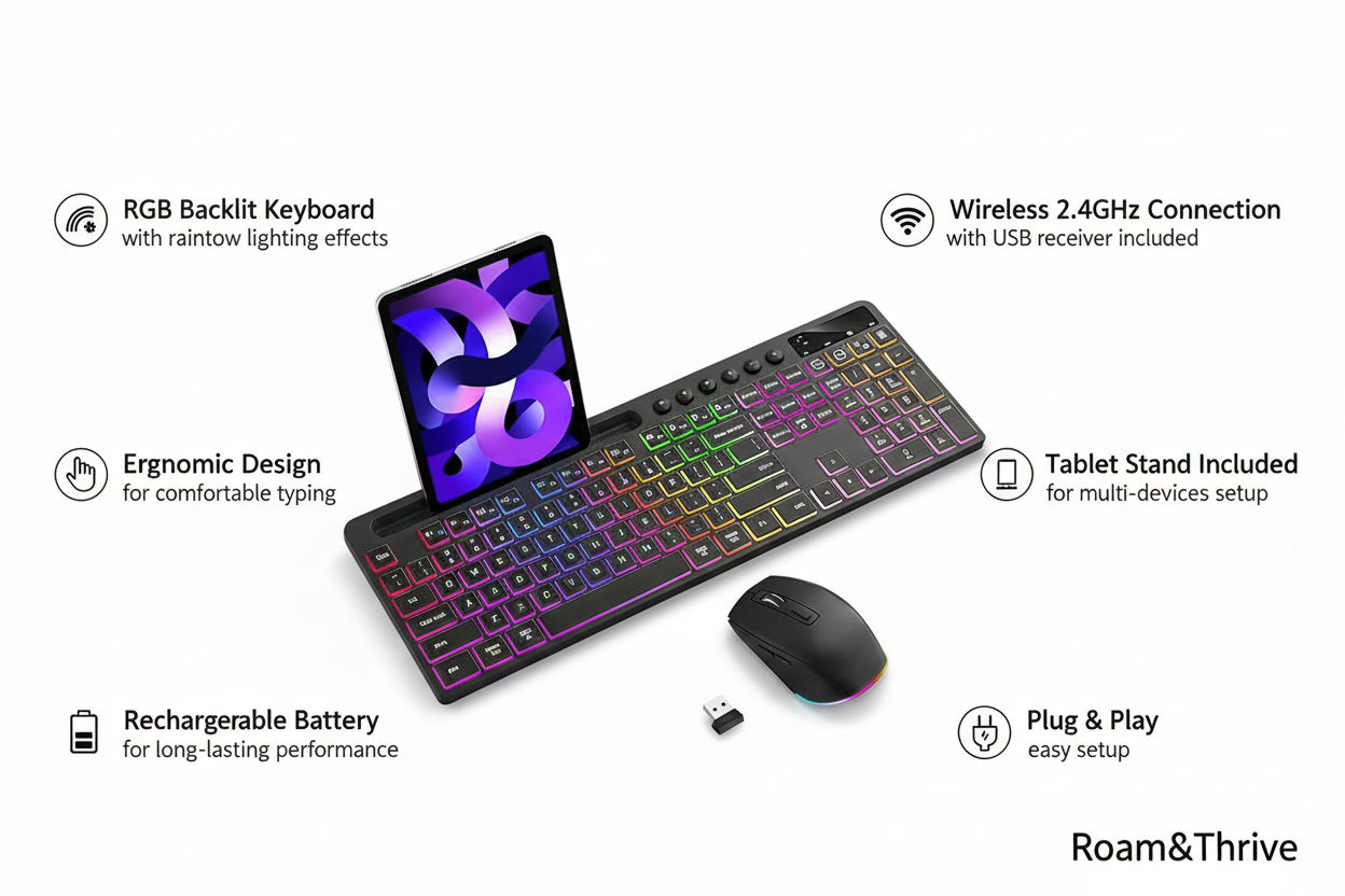 RGB keyboard feature showcase without brand title