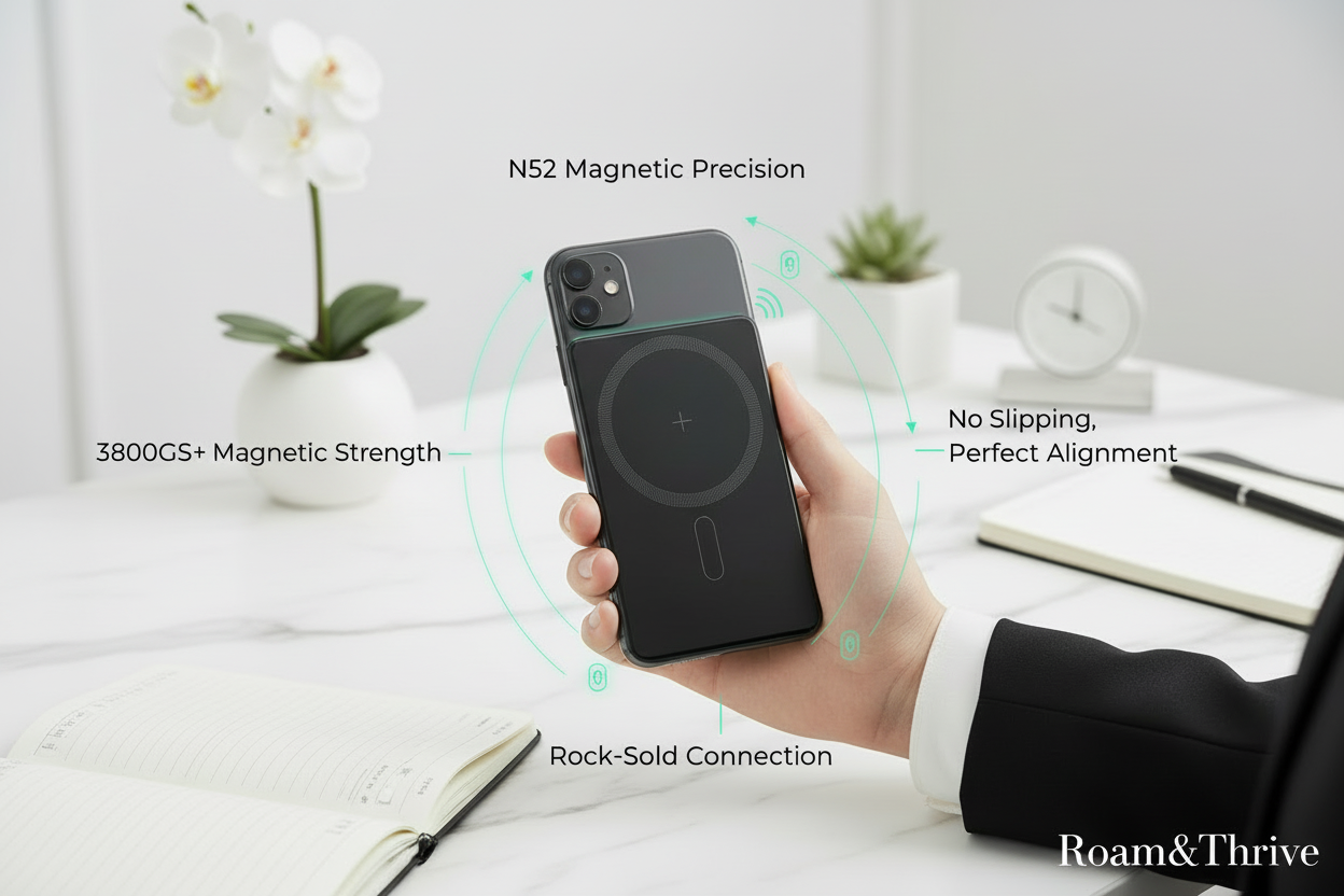 マグネット式パワーバンク - プレミアム仕様 - Roam&Thrive