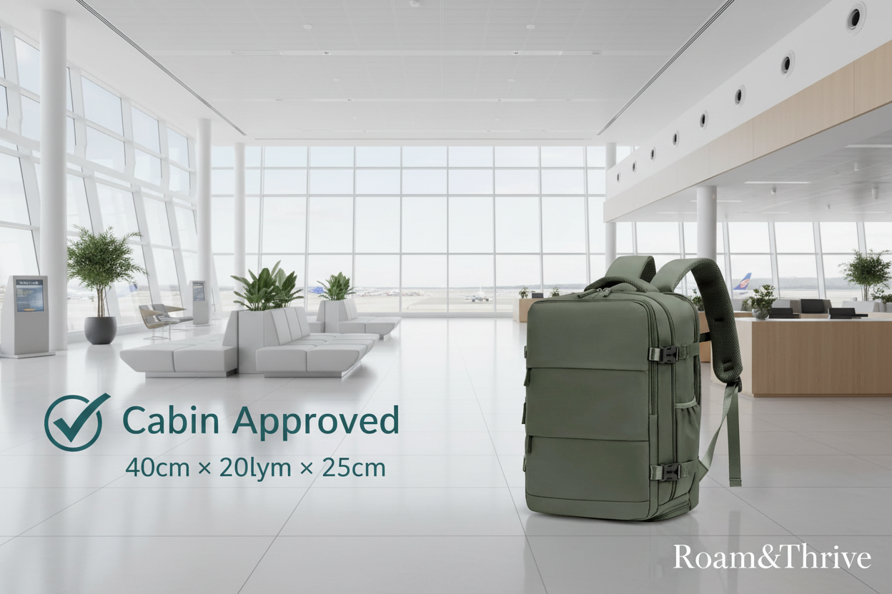 Roam&Thrive機内持ち込みバックパック