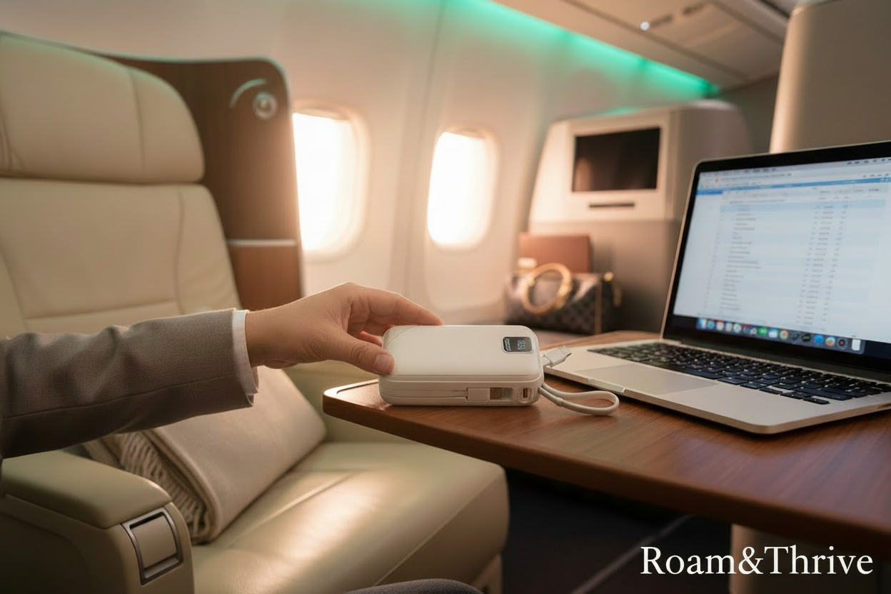 機内での使用シーン - Roam&Thrive