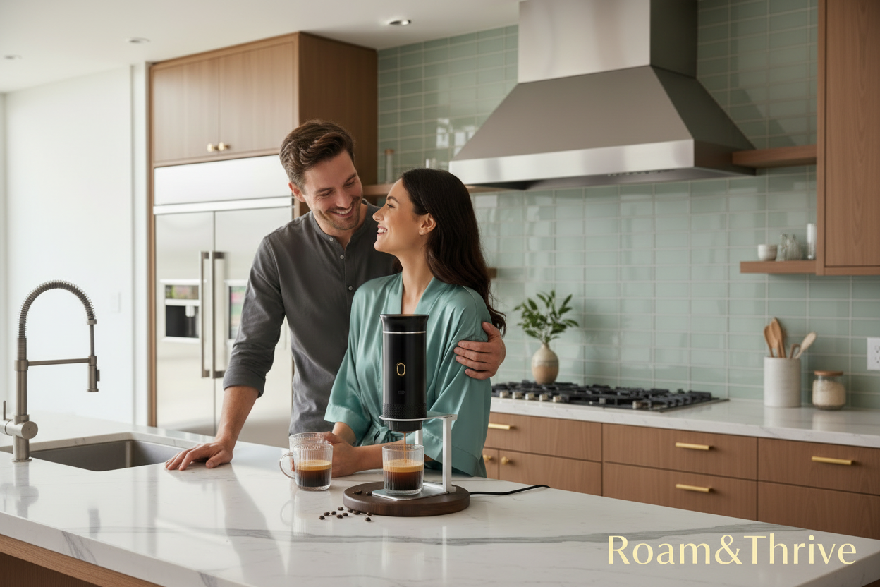カップルとコーヒーメーカー - 横長 Roam&Thrive