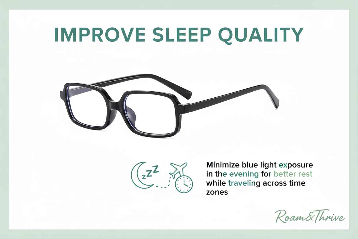 Sleep Quality Blue Light Glasses Infographic