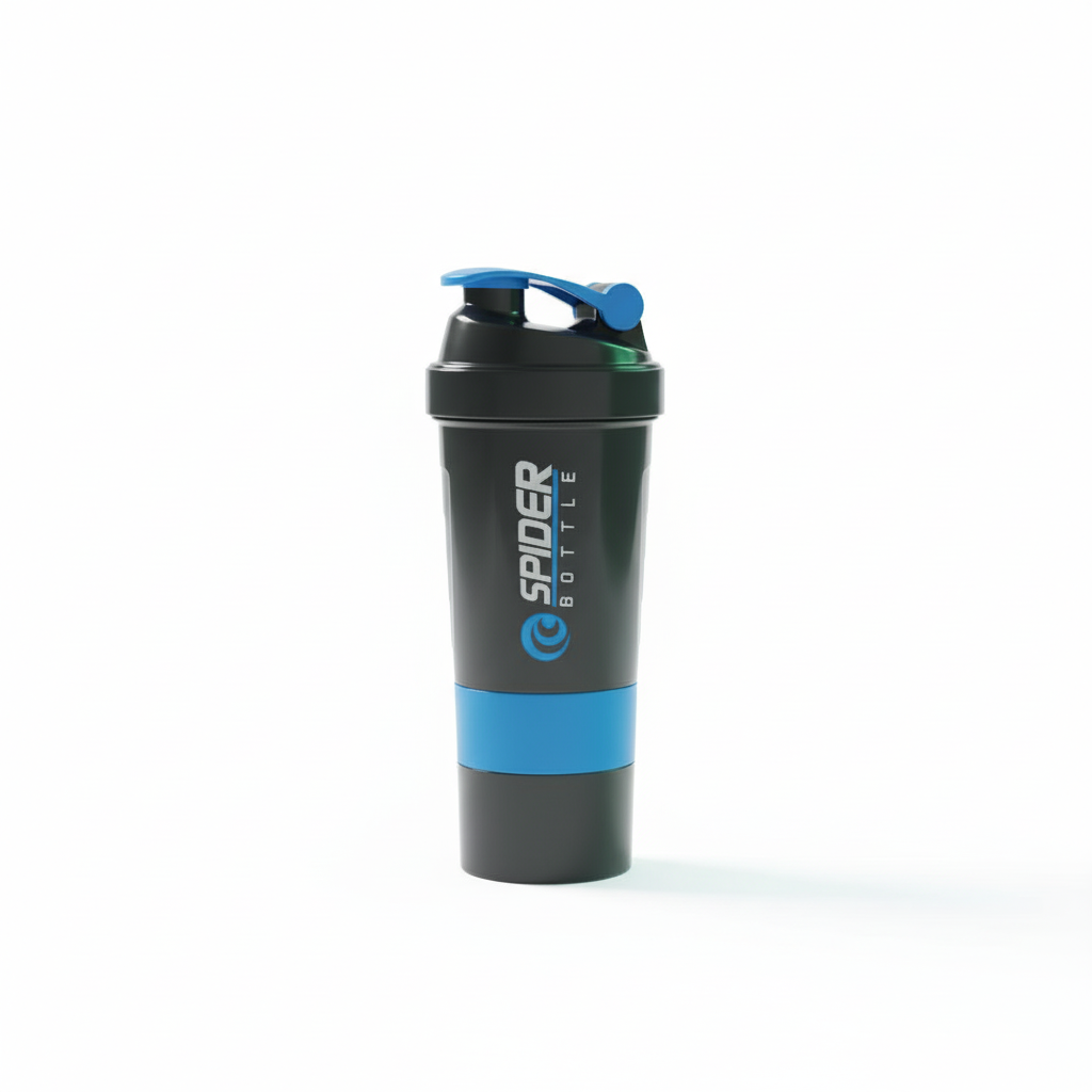 Spider Bottle - ブルー白背景