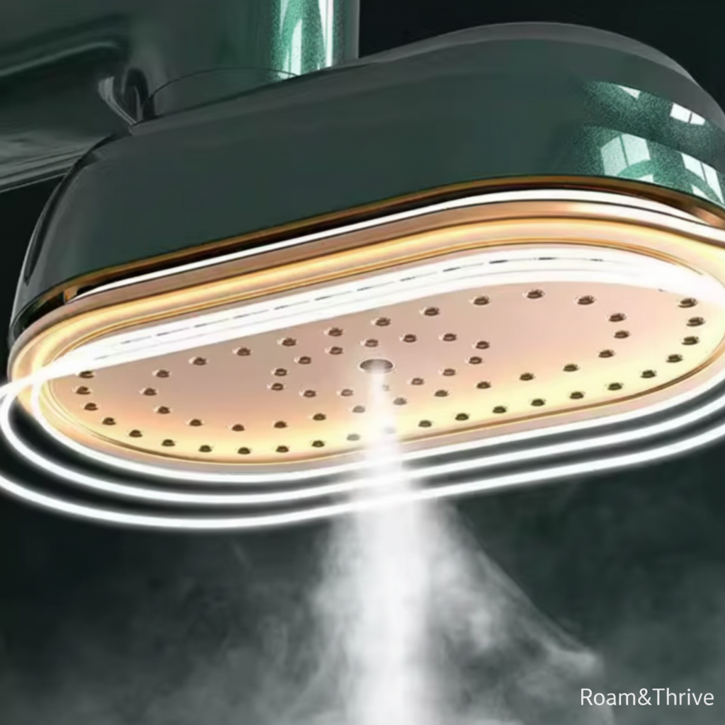 Steam plate detail with steam on white background