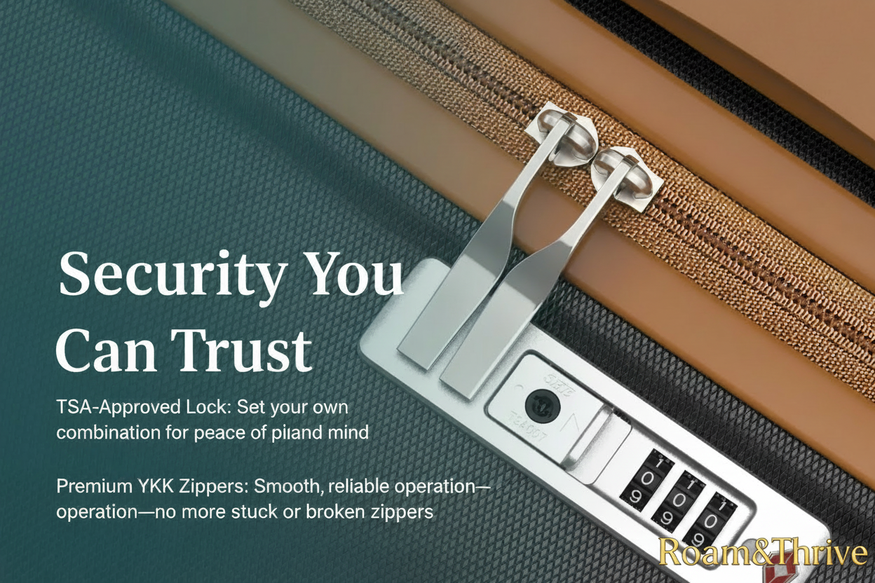 TSAロックとジッパー