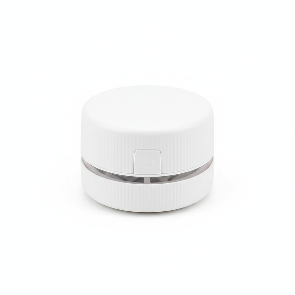 White Mini Desktop Vacuum