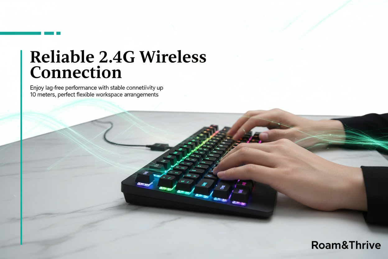 Wireless connection feature with white background