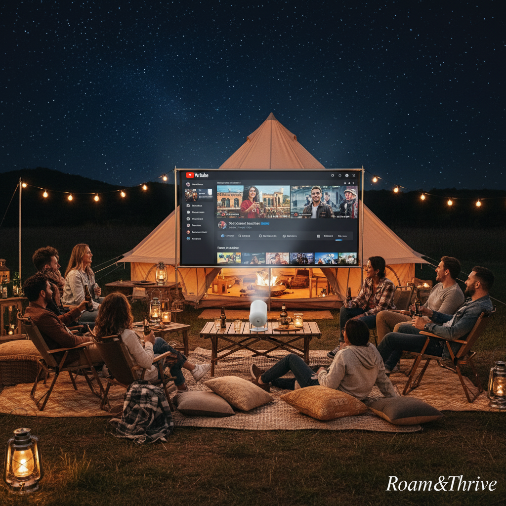 キャンプでYouTube鑑賞